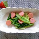 素朴♩しゃきしゃき小松菜とギョニソ炒め